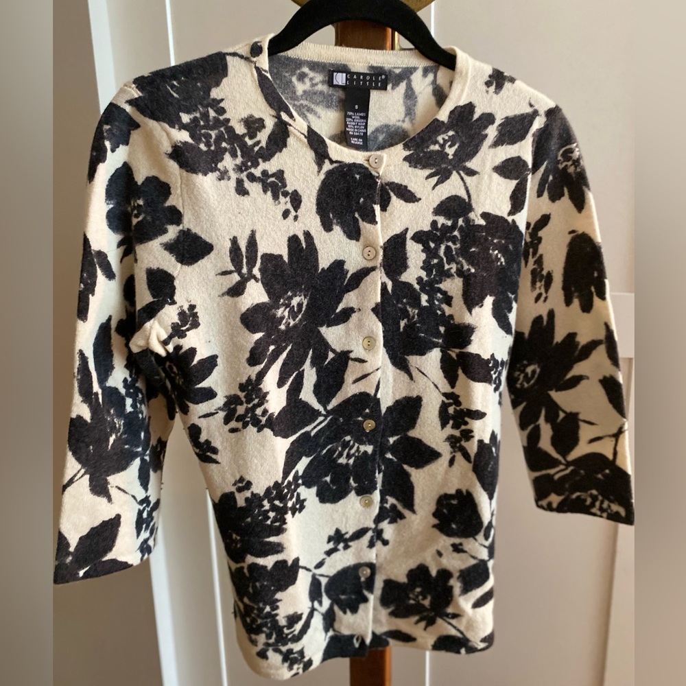 Carole Little Flowery Cardigan